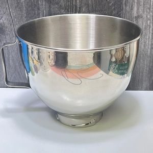 KitchenAid 4.5 Quart Polished Stainless Steel Mixer Replacement Bowl w/ handle